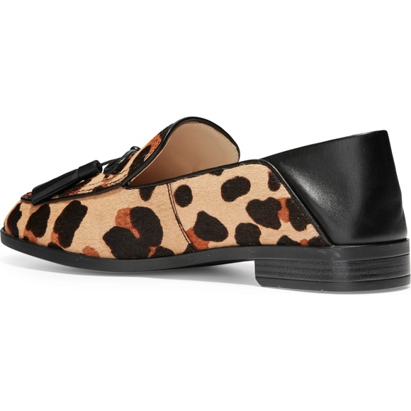 Cole Haan pinch tassel leopard loafer flat mules - Picture 3 of 16